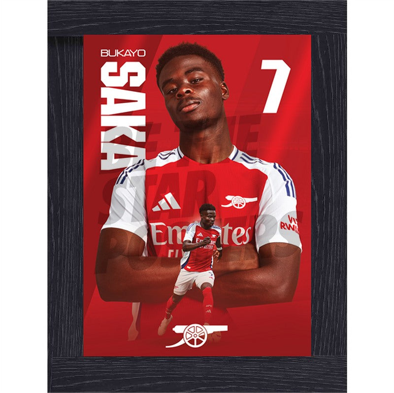 Arsenal FC Saka 24/25 Action Poster