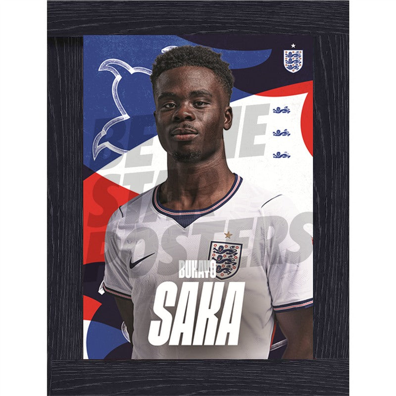 Bukayo Saka England 26/27 Home Headshot Poster
