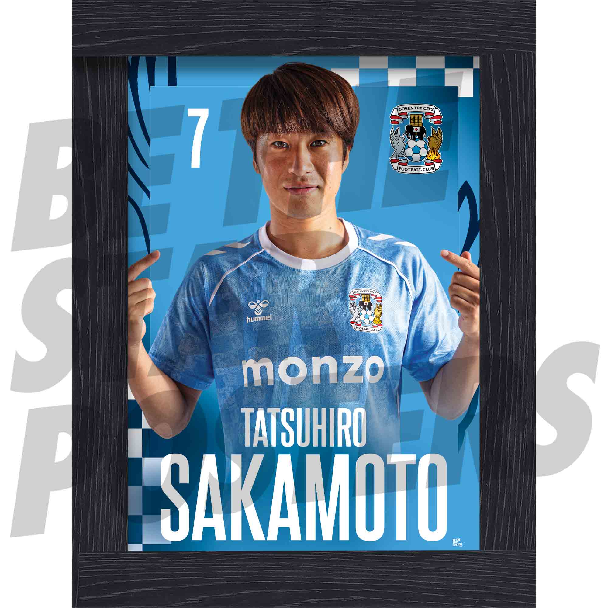 Coventry City FC Tatsuhiro Sakamoto 25/26 Headshot Poster