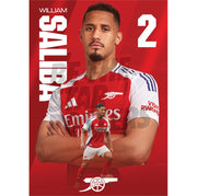 Arsenal FC Saliba 24/25 Action Poster