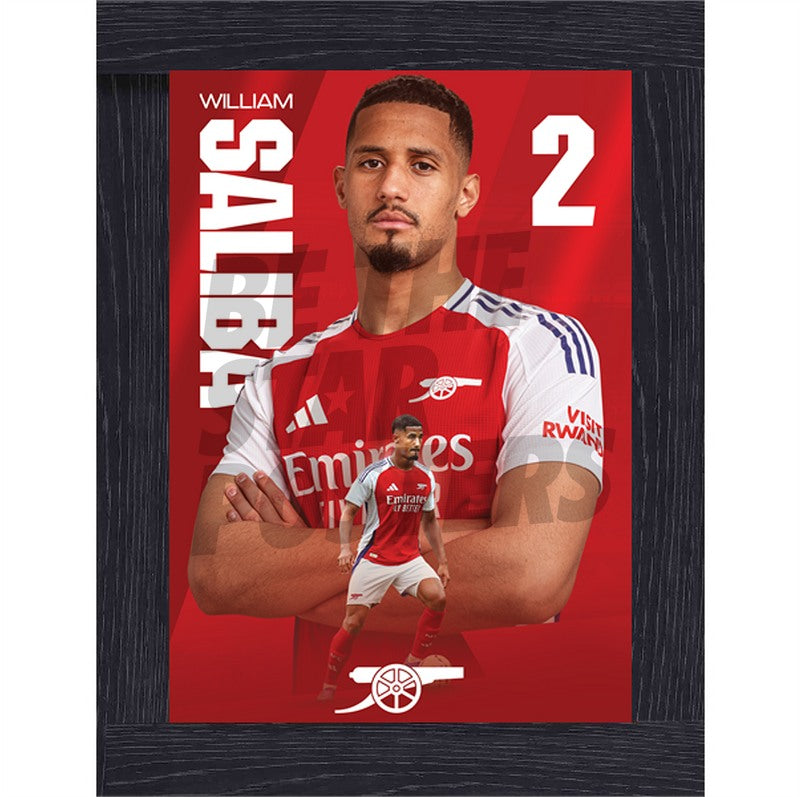 Arsenal FC Saliba 24/25 Action Poster