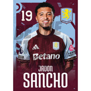 Aston Villa FC Jadon Sancho 25/26 Headshot Poster