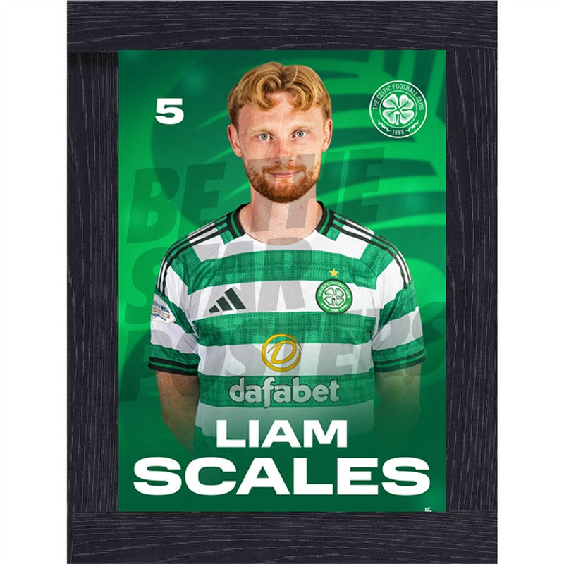 Celtic FC Liam Scales 25/26 Headshot Poster