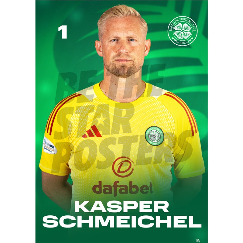 Celtic FC Kasper Schmeichel 25/26 Headshot Poster
