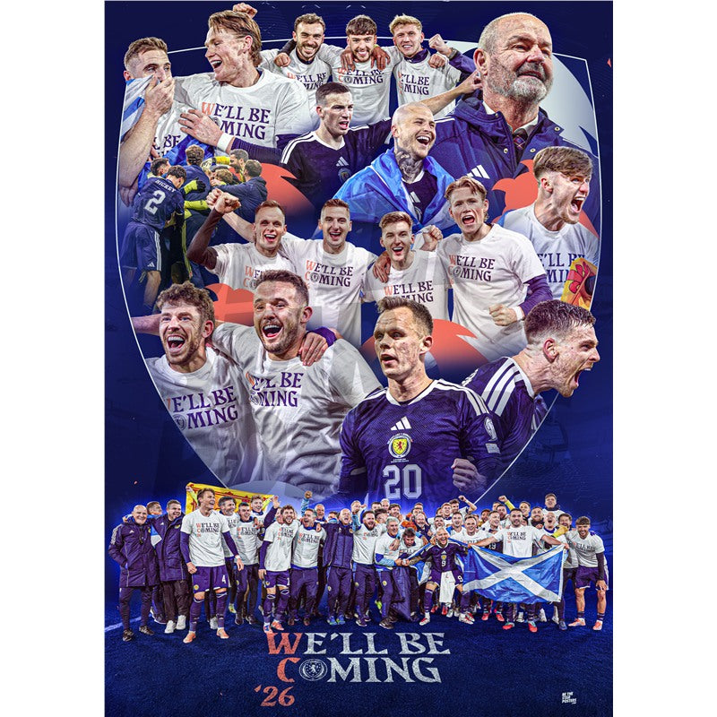 Scotland 25/26 Squad Celebration Montage Poster