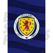 Scotland Football Navy Stripe Crest Poster