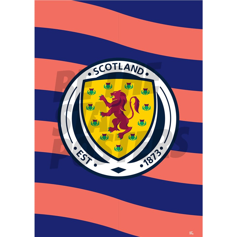 Scotland Football Heritage Stripe Crest Poster
