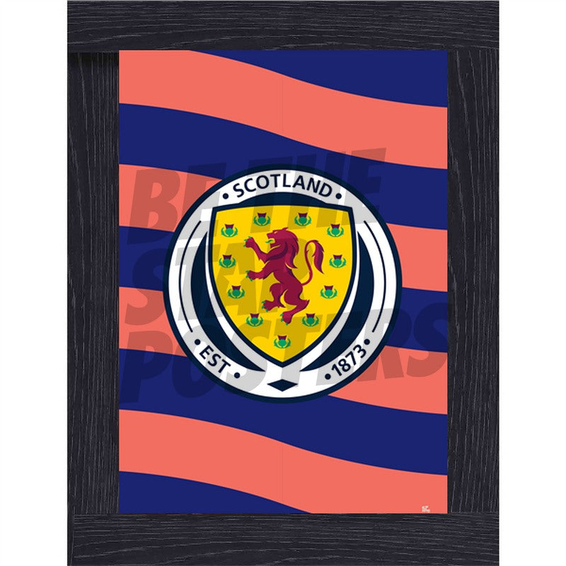 Scotland Football Heritage Stripe Crest Poster