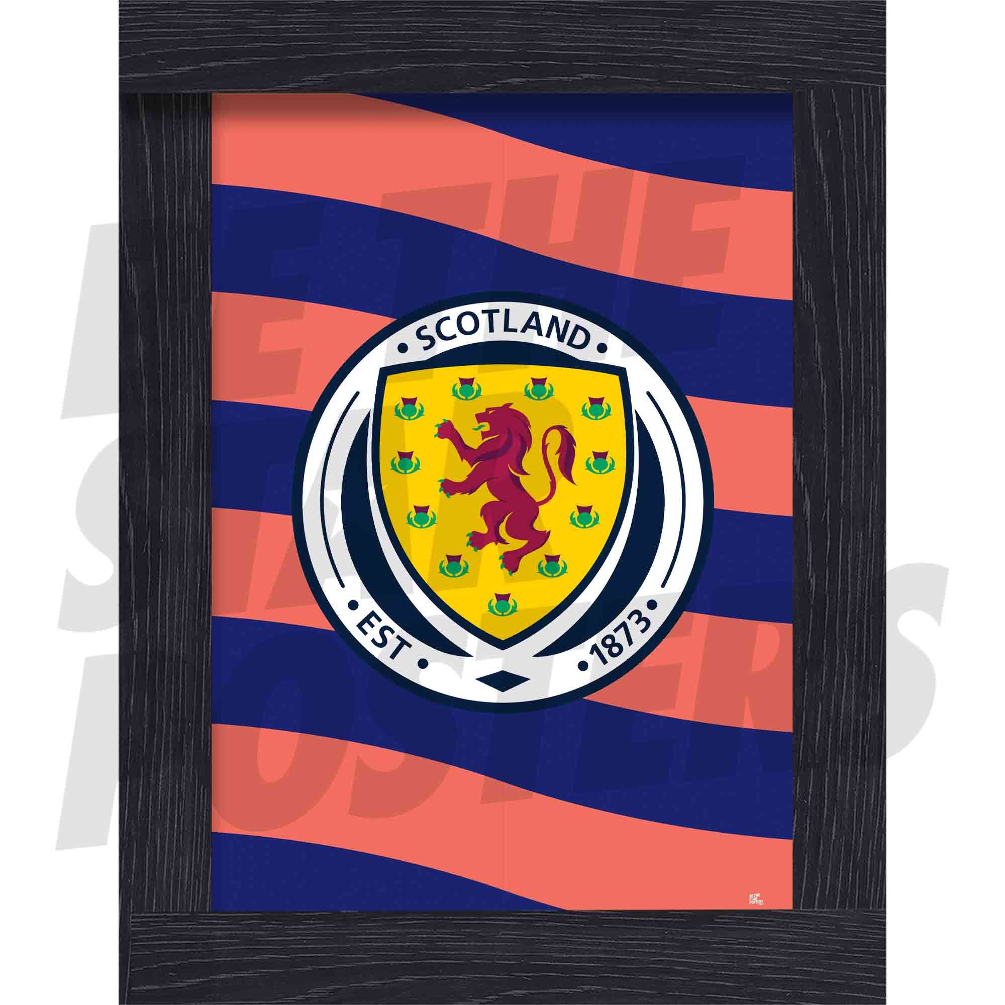 Scotland Football Heritage Stripe Crest Poster