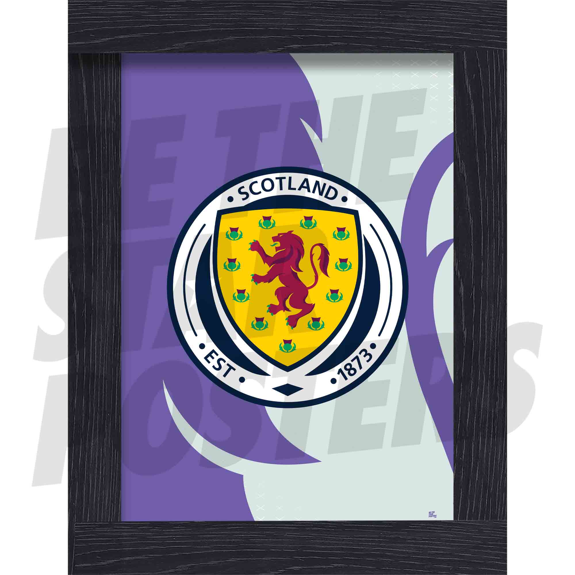 Scotland Football Lion Shadow Crest Poster