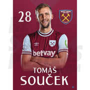 West Ham United FC Soucek 24/25 Headshot Poster