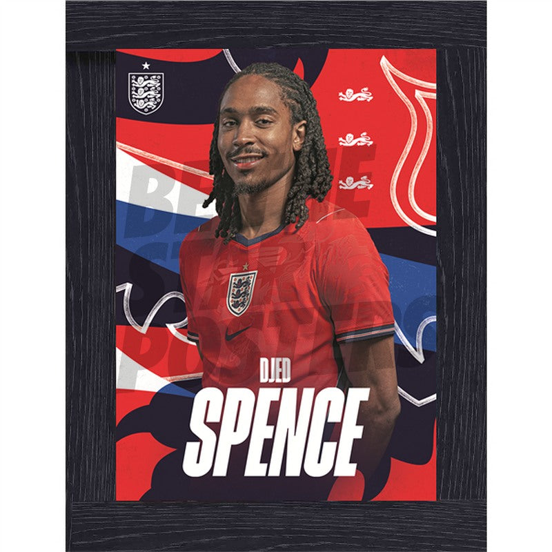 Djed Spence England 26/27 Away Headshot Poster