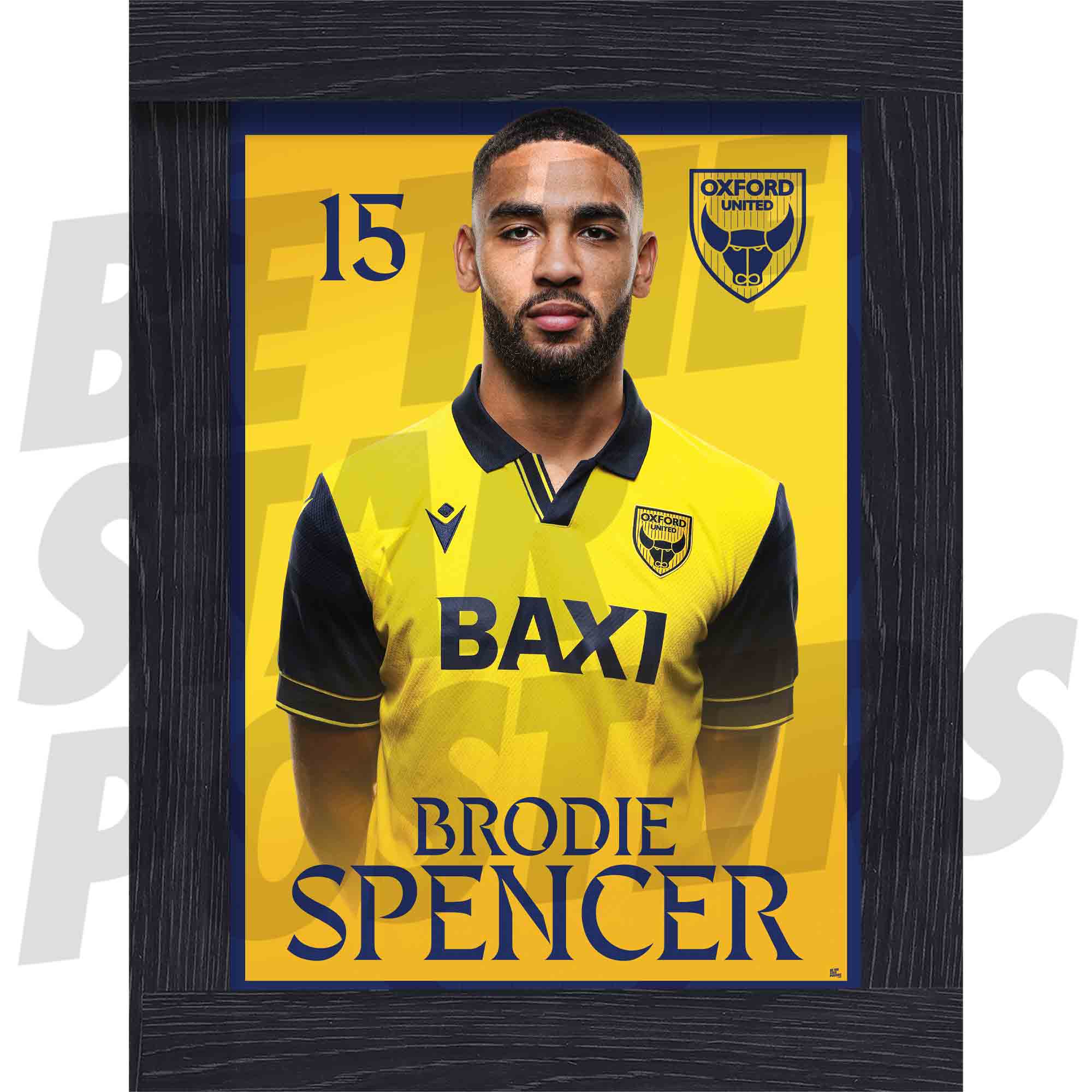 Oxford United FC Brodie Spencer 25/26 Headshot Poster