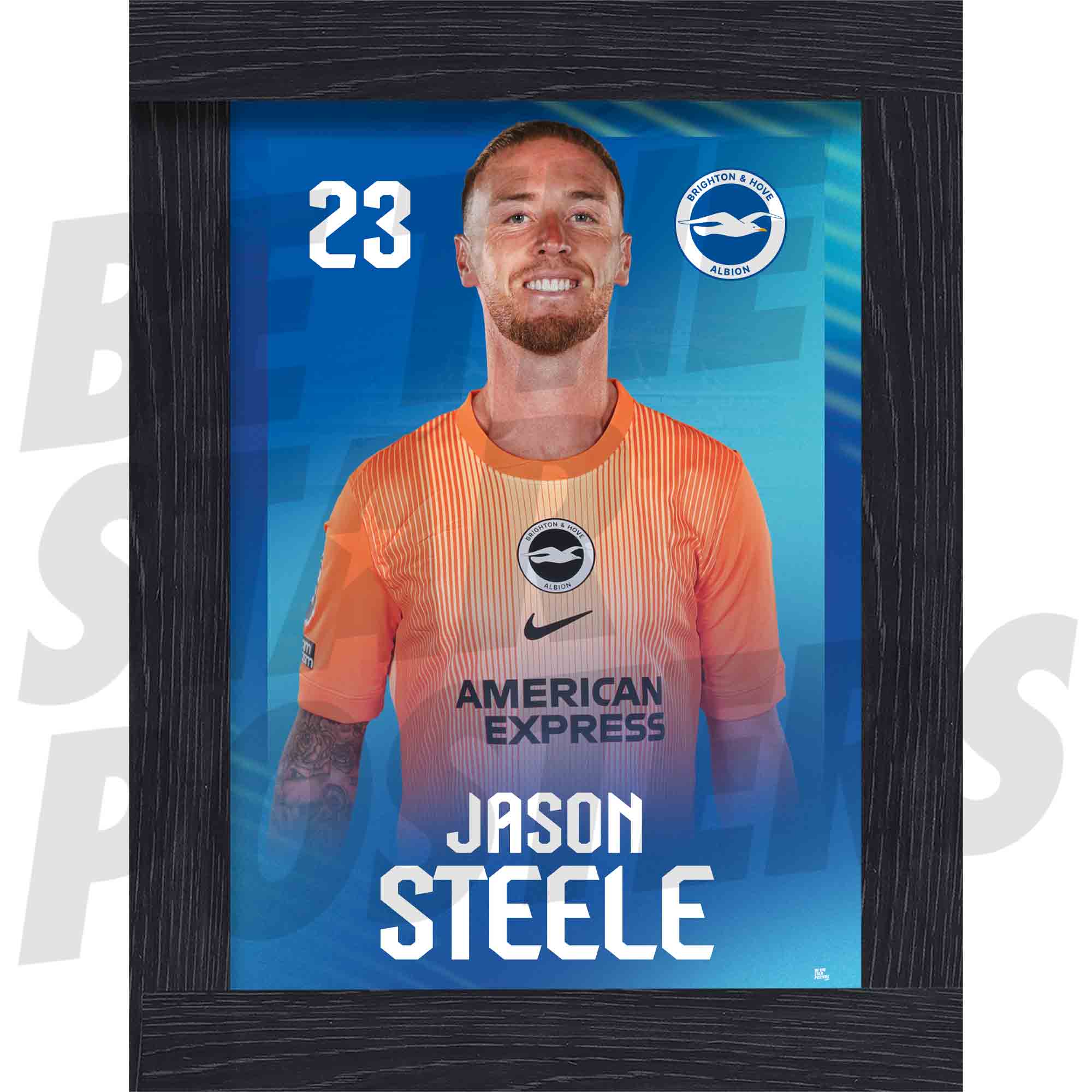 Brighton & Hove Albion FC Jason Steele 25/26 Headshot Poster