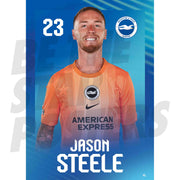 Brighton & Hove Albion FC Jason Steele 25/26 Headshot Poster