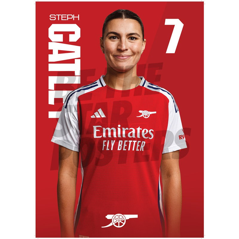 Arsenal FC Catley 24/25 Headshot Poster