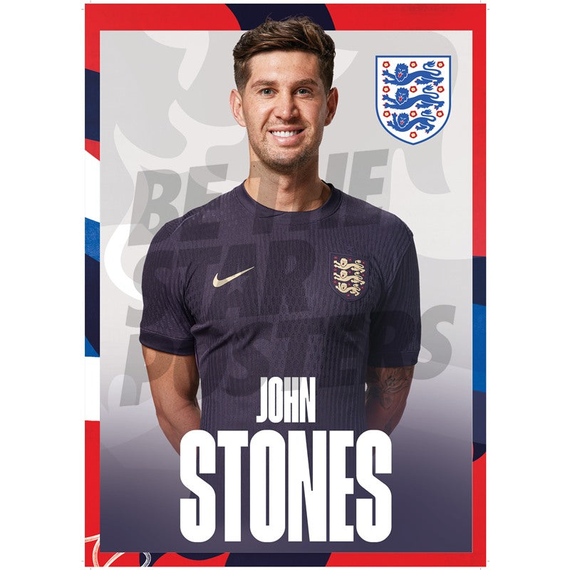 England Stones 24/25 Away Headshot Poster