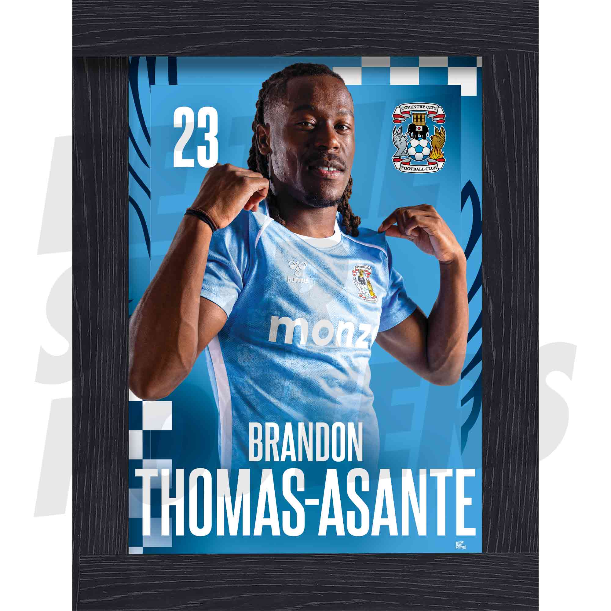 Coventry City FC Brandon Thomas-Asante 25/26 Headshot Poster