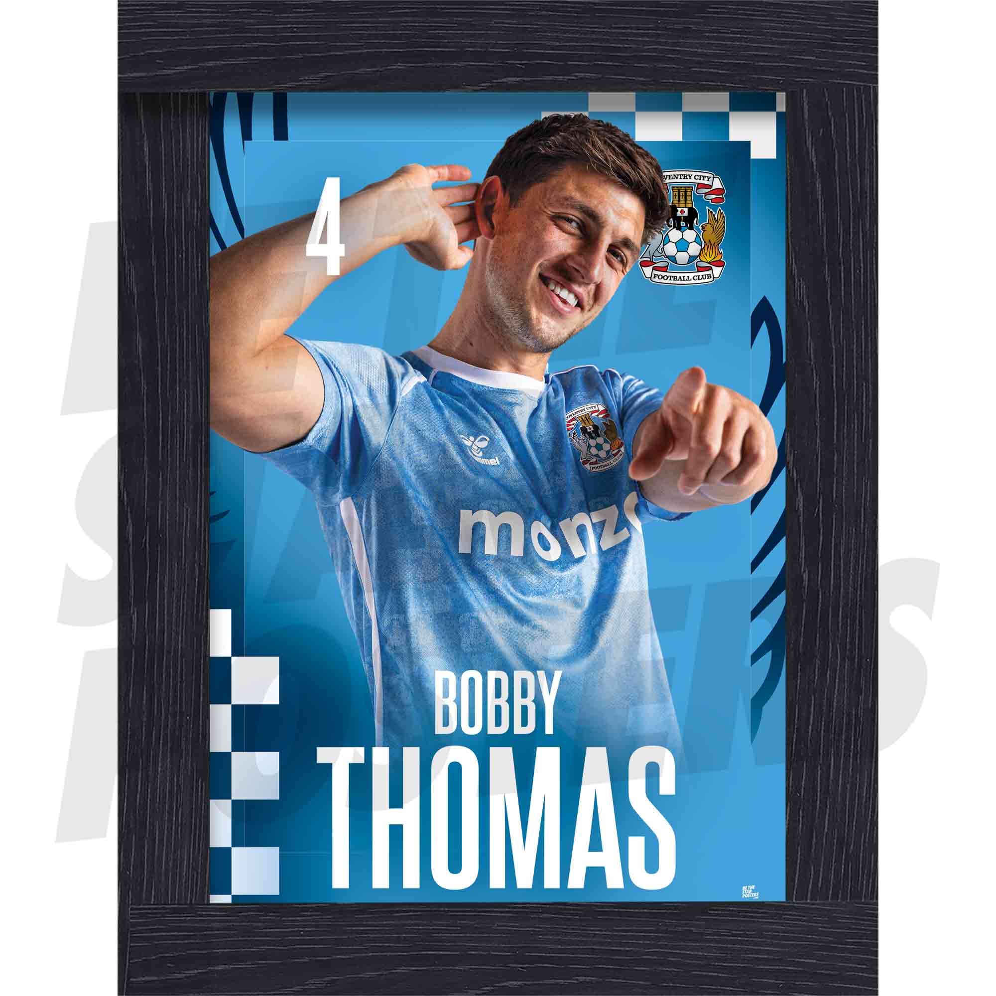 Coventry City FC Bobby Thomas 25/26 Headshot Poster