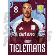 Aston Villa FC Youri Tielemans 25/26 Headshot Poster