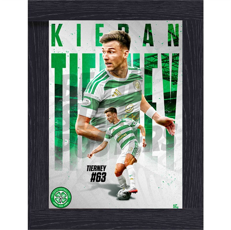 Celtic FC Kieran Tierney 26/27 Action Poster
