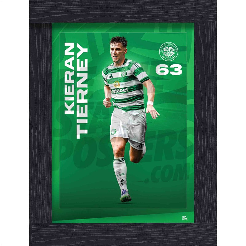 Celtic FC Kieran Tierney 25/26 Action Poster