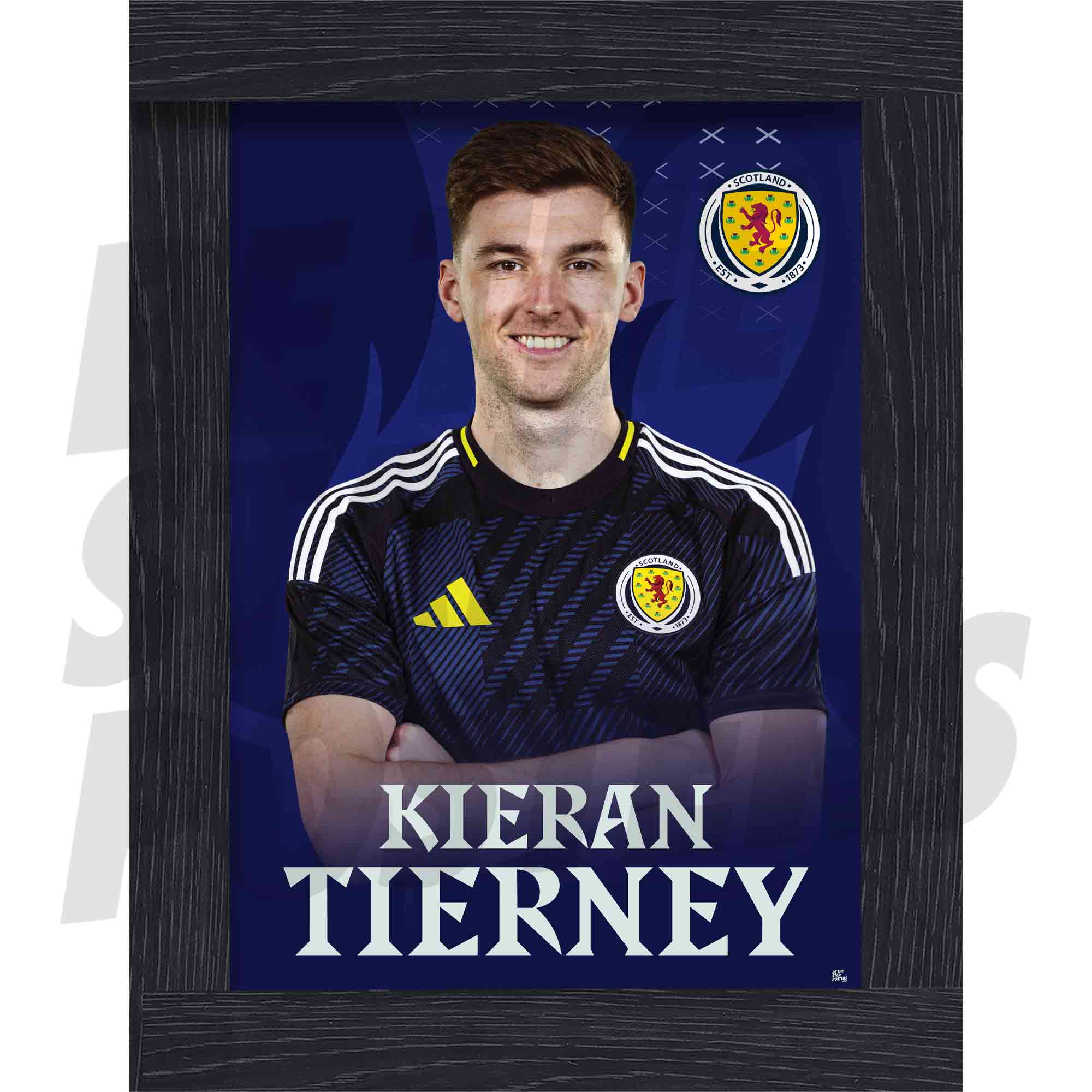 Scotland Kieran Tierney 25/26 Home Headshot Poster