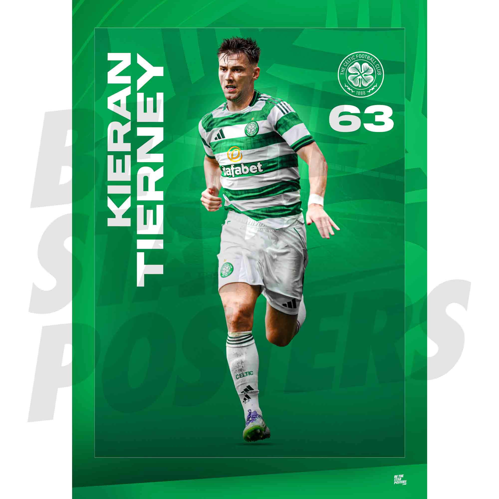 Celtic FC Tierney 25/26 Action Poster