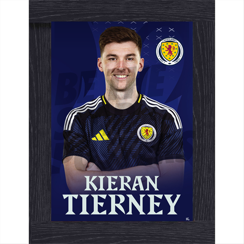 Scotland Kieran Tierney 24/25 Home Headshot Poster