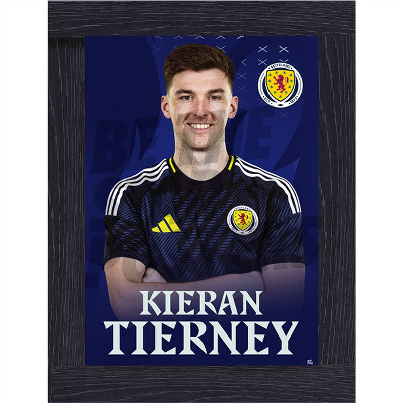 Scotland Kieran Tierney 24/25 Home Headshot Poster