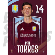 Aston Villa FC Torres 24/25 Headshot Poster