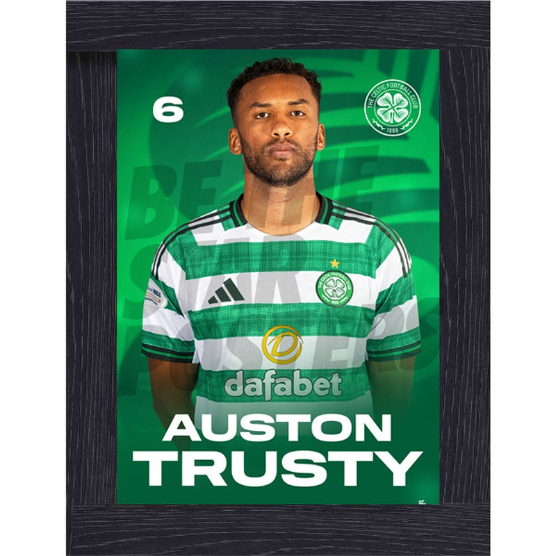 Celtic FC Auston Trusty 25/26 Headshot Poster