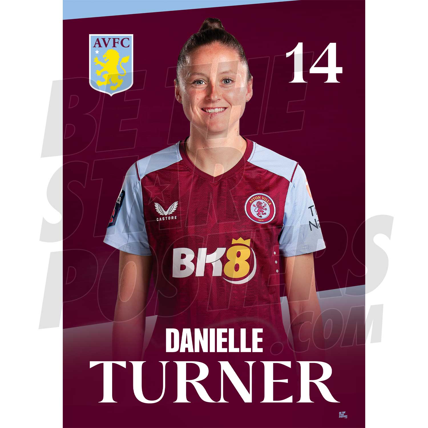 Aston Villa FC Danielle Turner 23/24 Headshot Poster