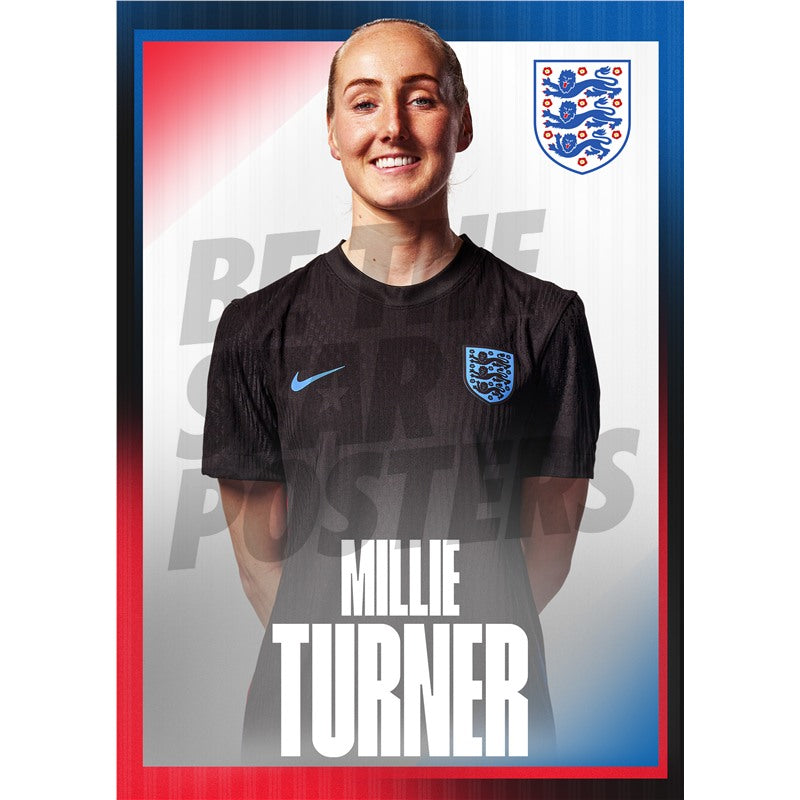 Lionesses Turner 25/26 Away Headshot Poster