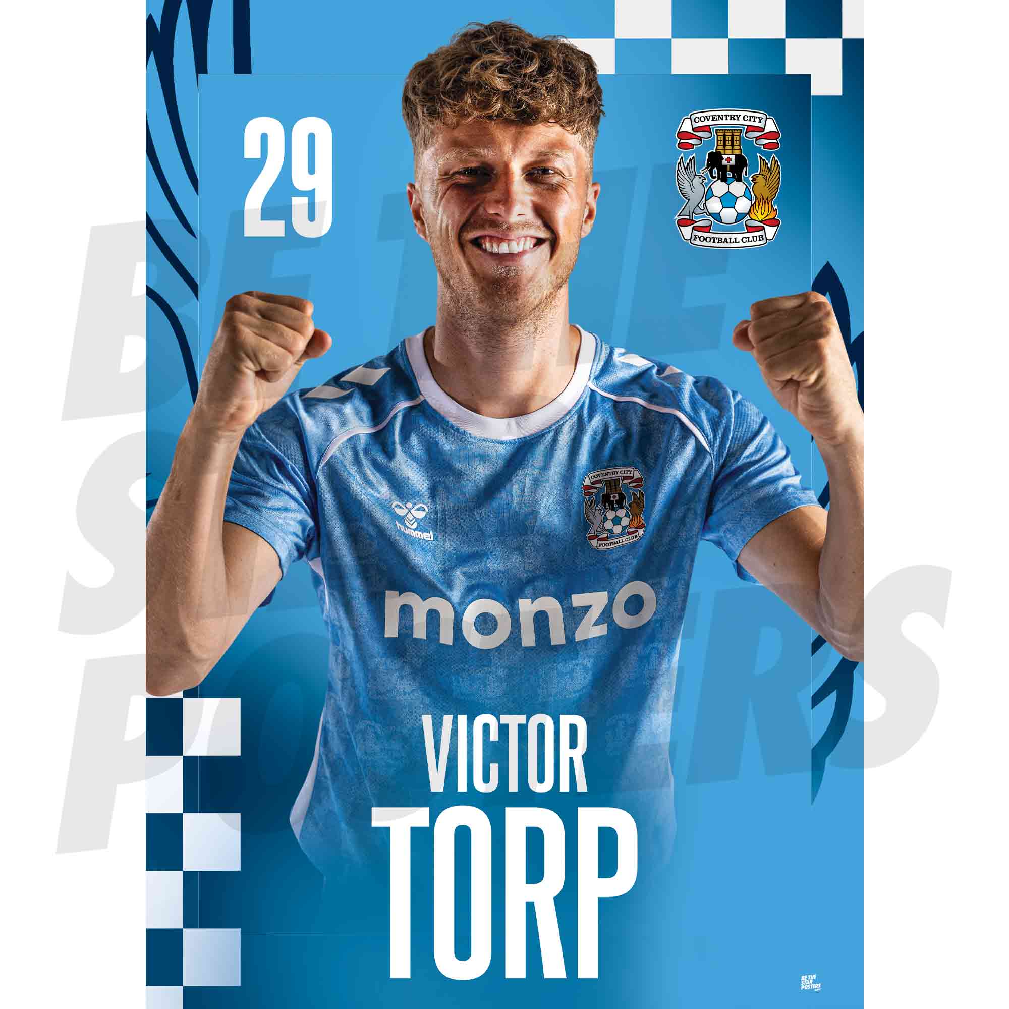 Coventry City FC Victor Torp 25/26 Headshot Poster