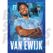 Coventry City FC Van Ewijk 24/25 Headshot Poster