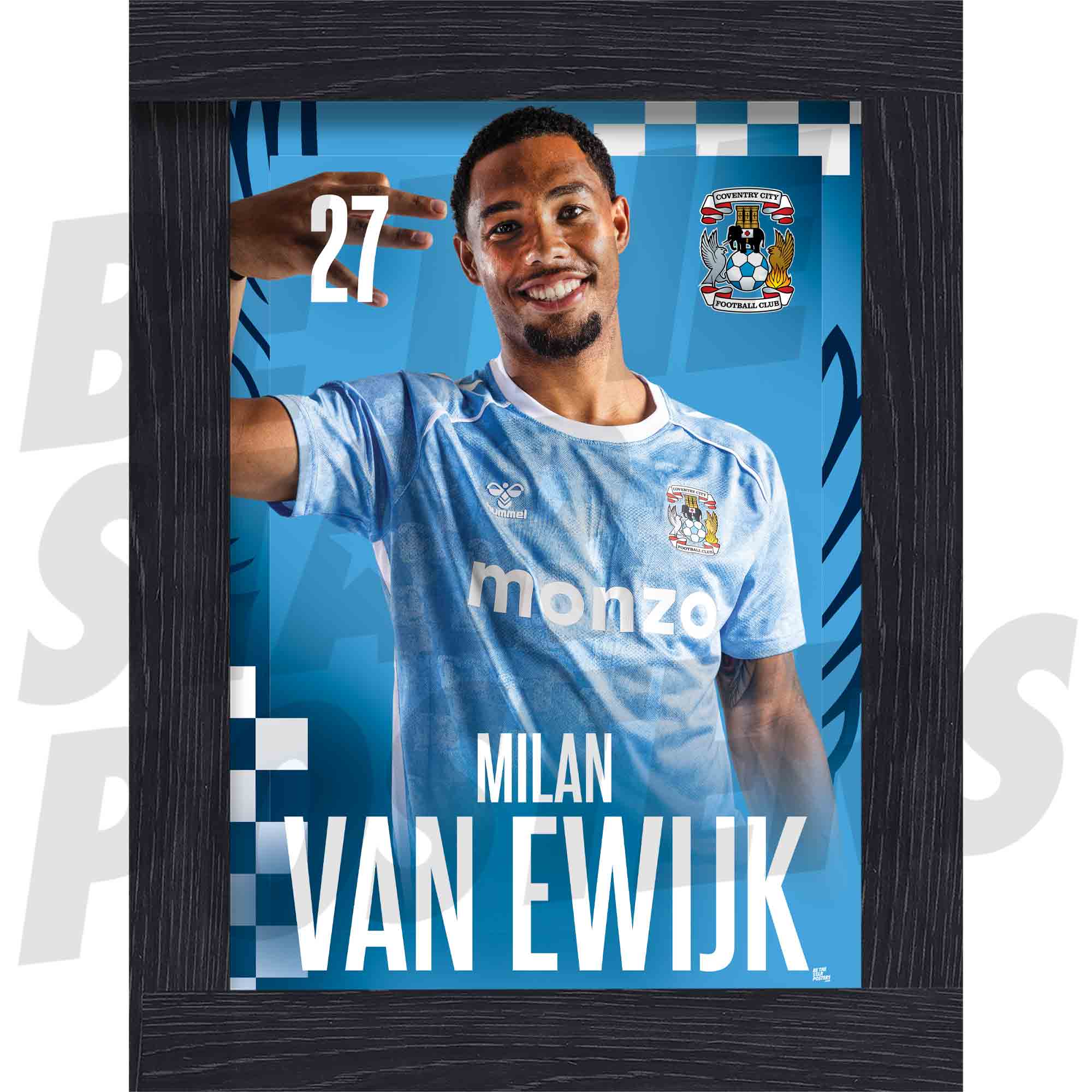 Coventry City FC Milan Van Ewijk 25/26 Headshot Poster