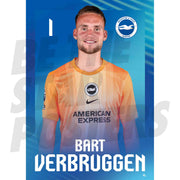 Brighton & Hove Albion FC Bart Verbruggen 25/26 Headshot Poster