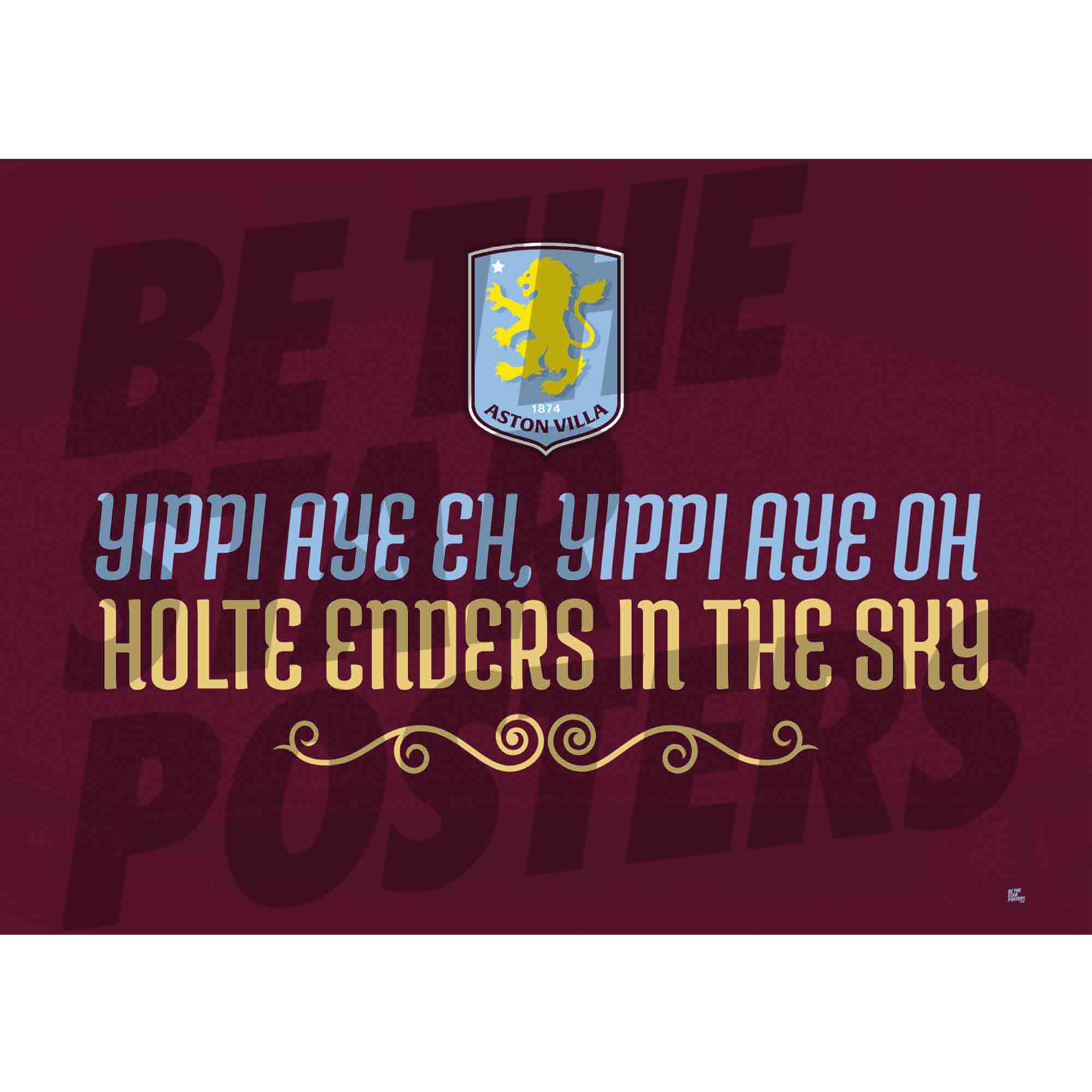 Aston Villa FC Chant HEITS Poster