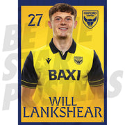 Oxford United FC Will Lankshear 25/26 Headshot Poster