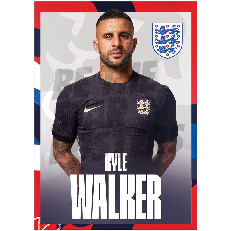 England Walker 24/25 Away Headshot Poster