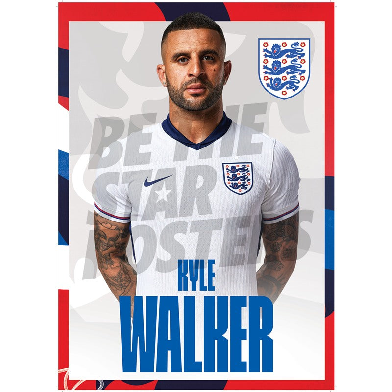 England Walker 24/25 Home Headshot Poster