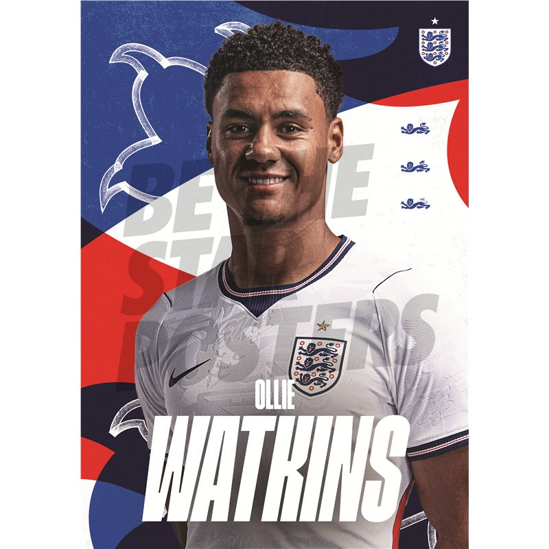 Ollie Watkins England 26/27 Home Headshot Poster