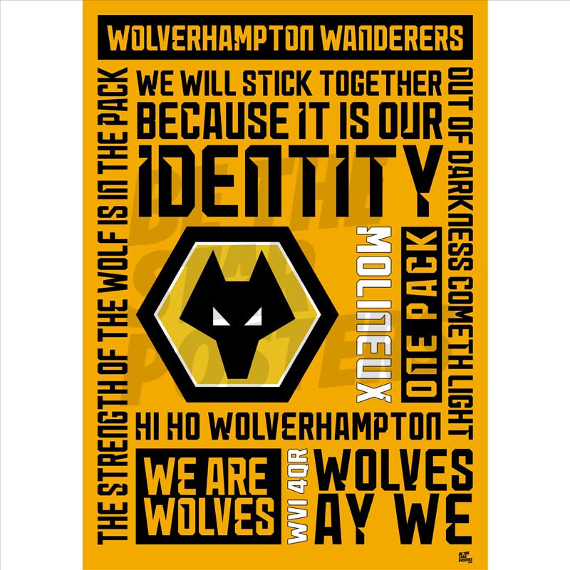 Wolverhampton Wanderers FC Word Poster