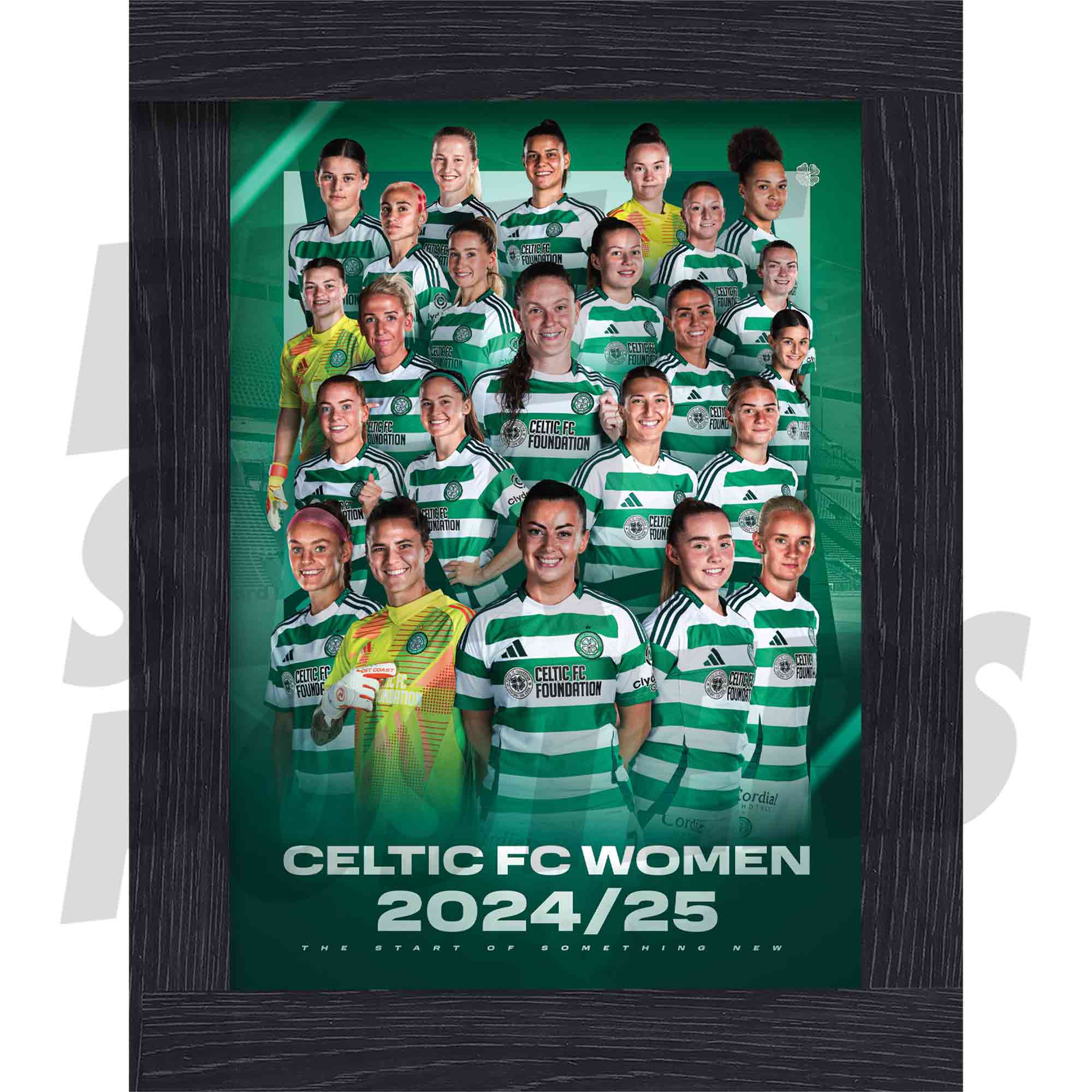 Celtic FC Squad 24/25 Women's Team Montage Poster