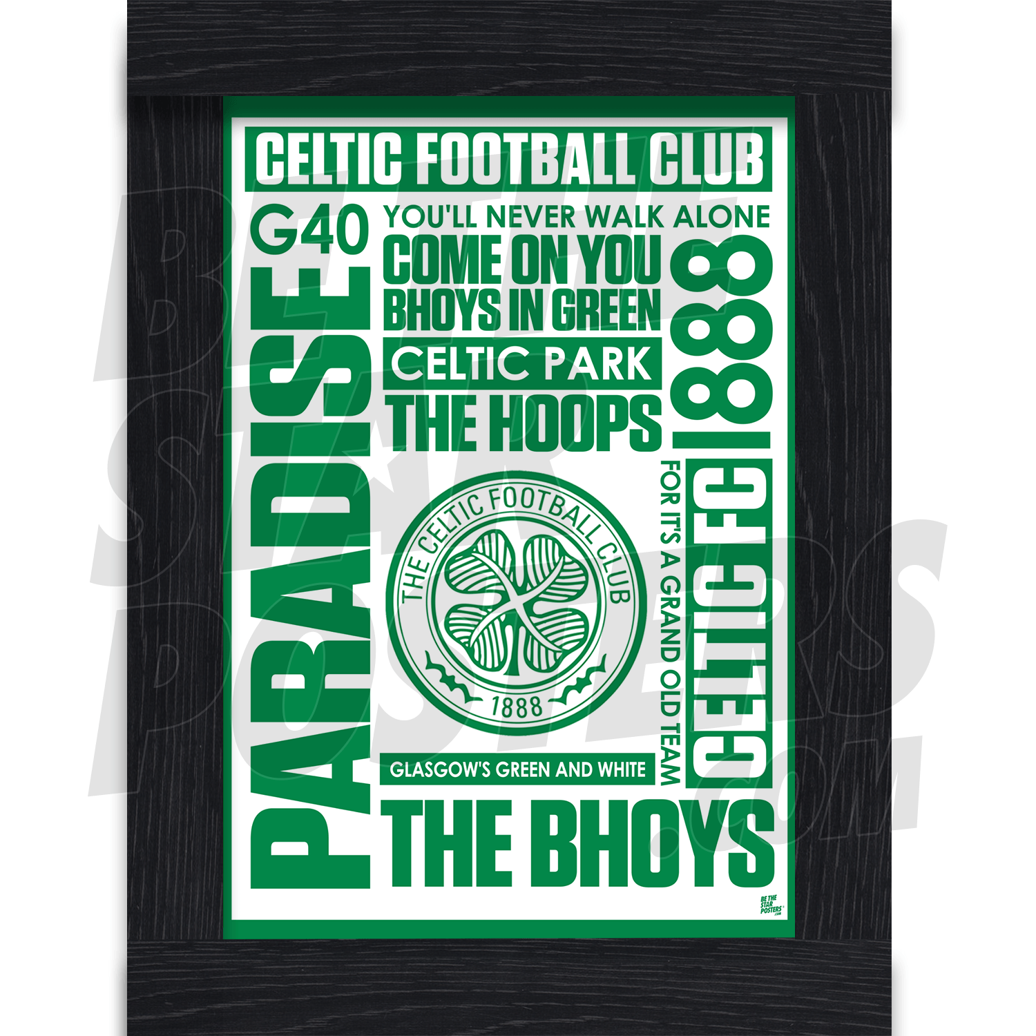 Celtic FC Word Poster