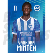 Brighton & Hove Albion FC Yankuba Minteh 25/26 Headshot Poster