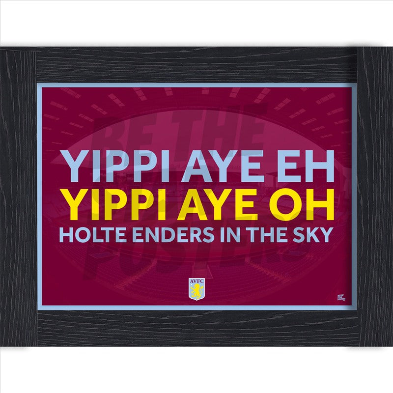 Aston Villa FC Old Crest HEITS Chant Poster