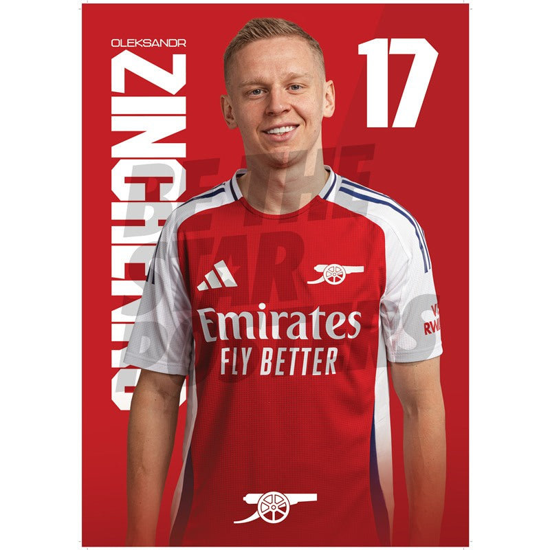 Arsenal FC Zinchenko 24/25 Headshot Poster
