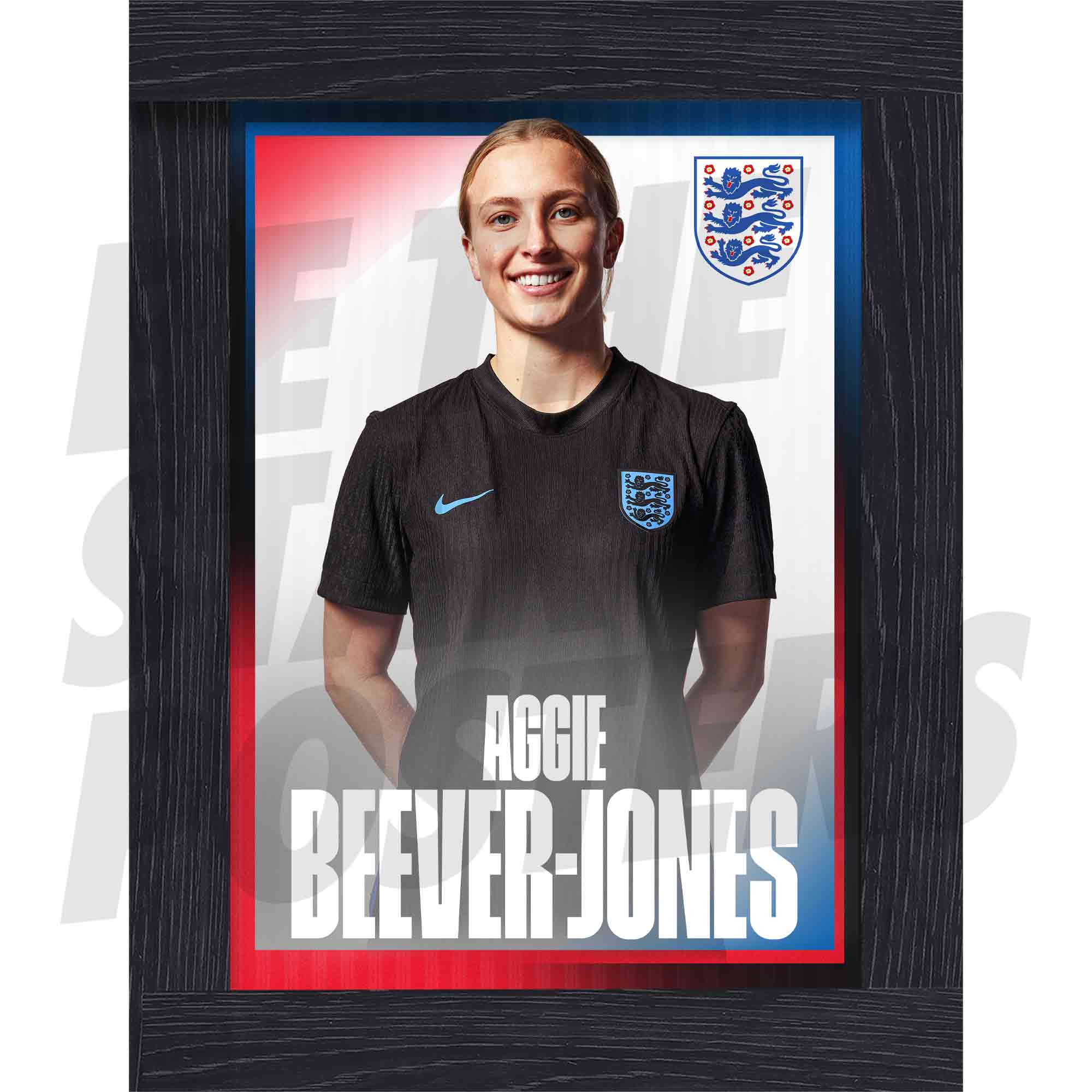 Lionesses Beever-Jones 25/26 Away Headshot Poster
